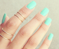 Sea green nails