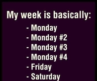 My week is basically...