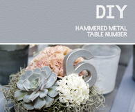 DIY Hammered Metal Table Number