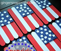 DIY July 4th Popsicle Stick Flags