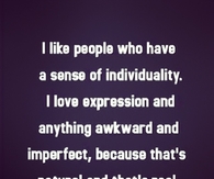 Sense of individuality