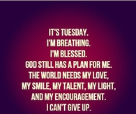 It's Tuesday