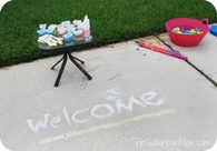 Homemade sidewalk chalk paint