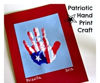 Patriotic handprint craft
