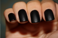 Perfect matte black nails