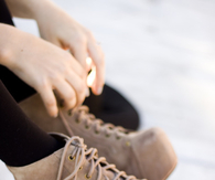 Tan booties