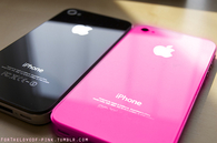 Black and pink iPhones