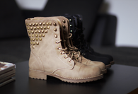 Studded spike boots