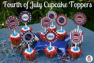 Fourth of July Cupcake Toppers