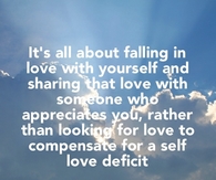 Falling in love with yourself