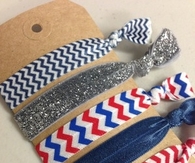 Patriotic hair ties