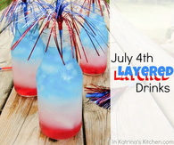 July 4th layered drink