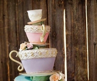Elegant teacup cake