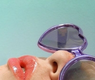 Purple heart sunglasses