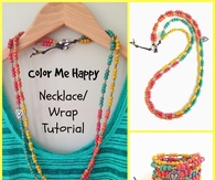 DIY Colorful Wrap Necklace Tutorial
