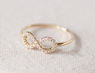 Infinity diamond ring