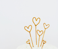 DIY Sparkly Cake Toppers