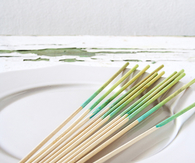 DIY Ombre Dip Dyed Party Skewers