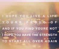 a life youre proud of