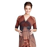 Maternal America Classic Front Tie Maternity Dress