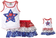 Dollie & Me Girls, Star Print 2 Piece Skirt Set