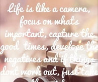life is like a camera