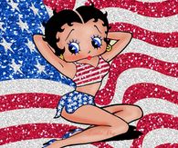 Betty Boop American Flag