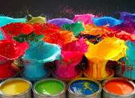 Splashes of paint