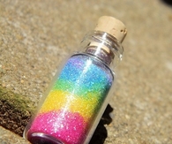 Bottle of colored sand