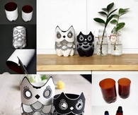 DIY Owl Bottles