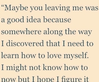you leaving me