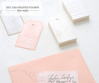 DIY Tag Shaped Stamps Two Ways
