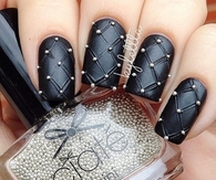 Black studded nails