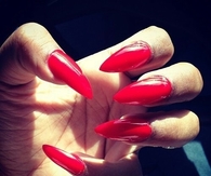 Red stiletto nails