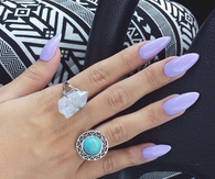 Lavender stiletto nails