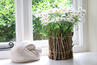 DIY Twig Flower Pot