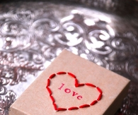 Stitched heart box