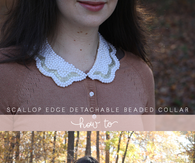 DIY Beaded Scallop Edge Detachable Collar
