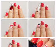 DIY American Flag Nails