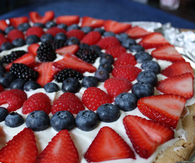 Red, White & Blue Fruit Pizza