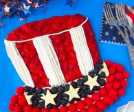 Uncle Sam's Fruit Cookie Pizza