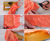 DIY Neon Lace Clutch
