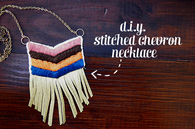 DIY Stitched Chevron Necklace