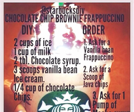 DIY Chocolate Chip Brownie Frappuccino