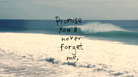 Promise you'll never forget me