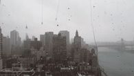 Raindrops on the window pane
