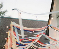 Red, White & Blue Crepe Paper with Lights