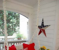 Cute Red, White & Blue Front Porch