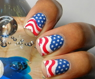 American Flag Nails