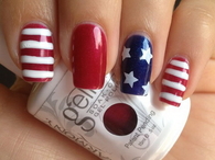 Red, White & Blue Nails